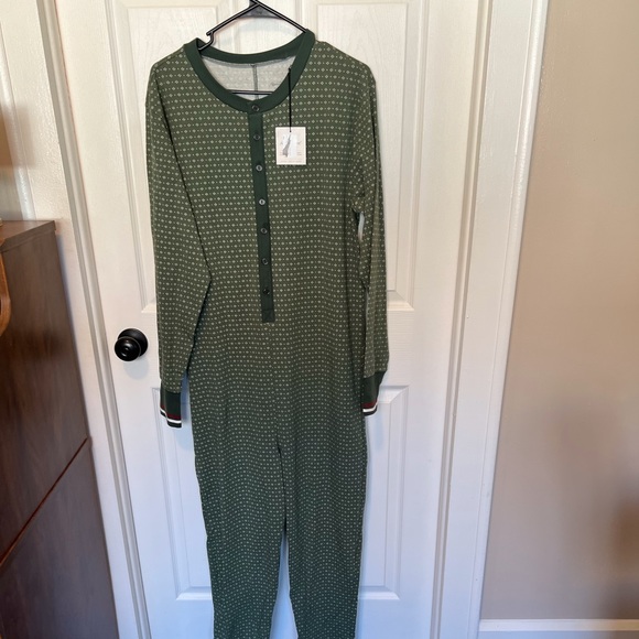 Hearth & Hand Magnolia Green Sz M Allover Fleck Union Suit 1pc NWT - Picture 4 of 12